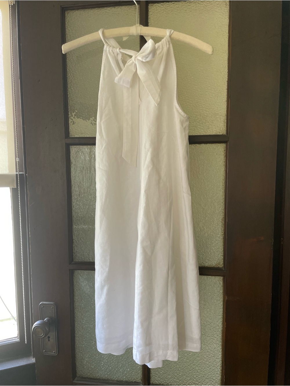 GAP White Tie-Neck Sleeveless Midi Dress (ties in back)